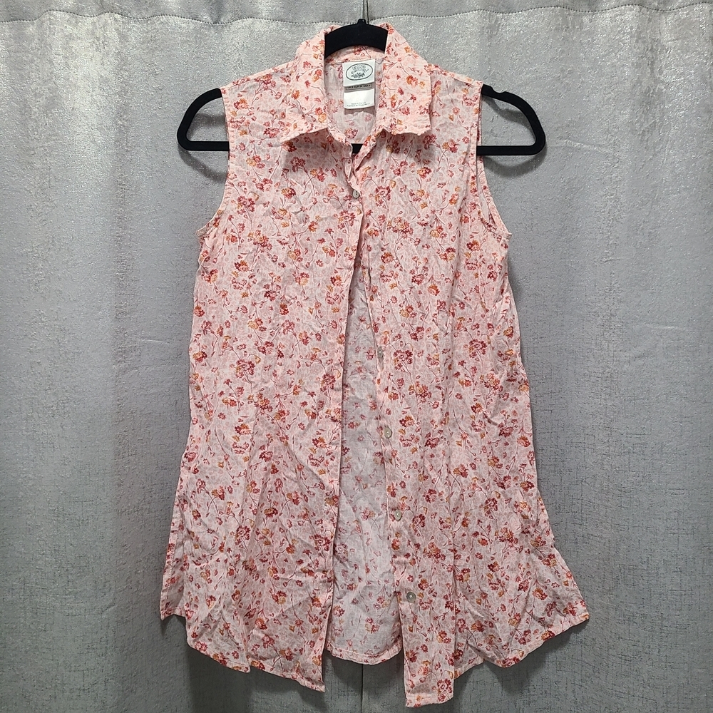Laura Ashley Pink Floral Button-Down Shirt 4